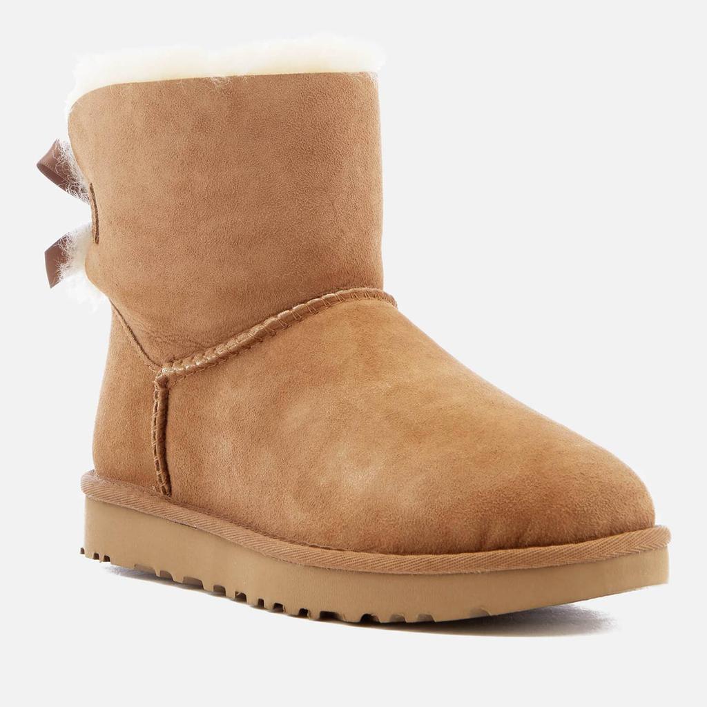 UGG Women's Mini Bailey Bow II Sheepskin Boots - Chestnut商品第2张图片规格展示