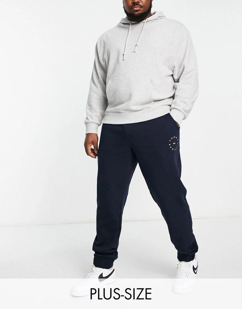 商品Tommy Hilfiger|Tommy Hilfiger Big & Tall small circle logo joggers in navy,价格¥681,第1张图片