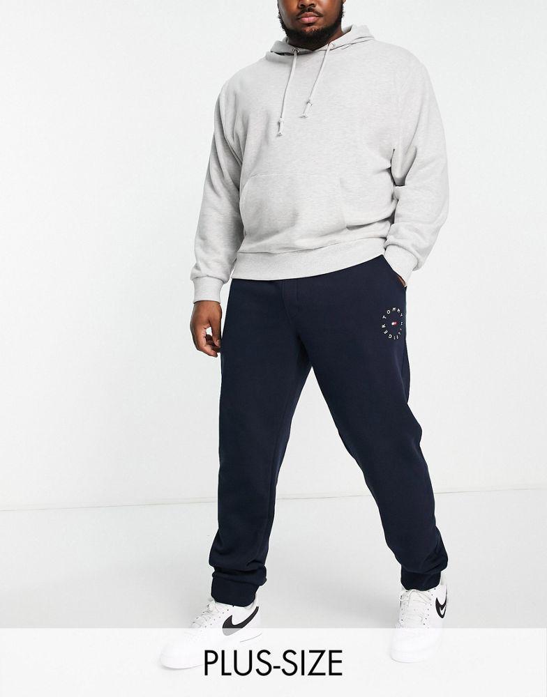 商品Tommy Hilfiger|Tommy Hilfiger Big & Tall small circle logo joggers in navy,价格¥548,第1张图片