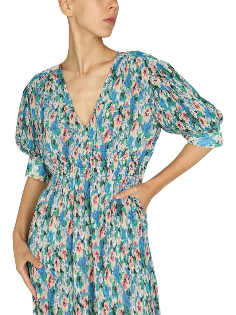 商品Ganni|Ganni Floral Printed V-Neck Midi Dress,价格¥2493,第4张图片详细描述