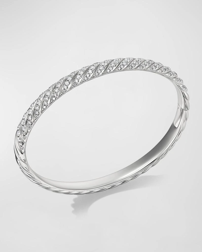 商品David Yurman|Sculpted Cable Bracelet in 18K White Gold, 6mm,价格¥73488,第3张图片详细描述