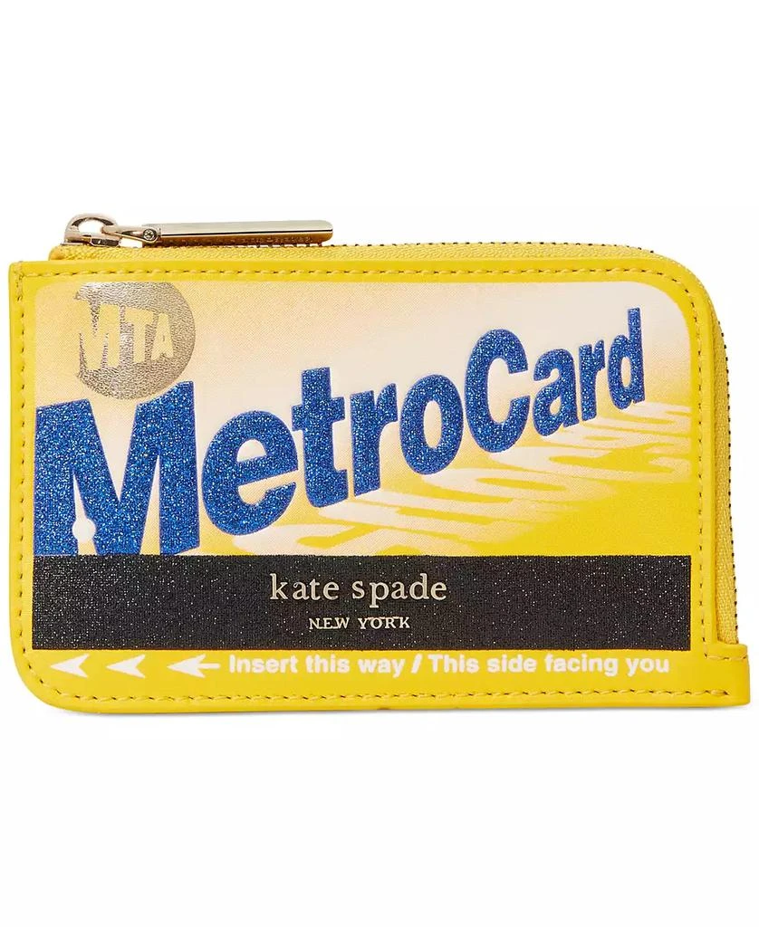 商品Kate Spade|NY On A Roll Leather Metro Card Zip Cardholder,价格¥826,第1张图片