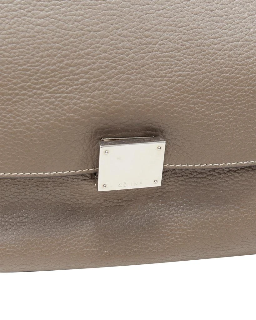 商品[二手商品] Celine|OLD CELINE Trapeze grey leather suede flap top handle flap satchel shoulder bag,价格¥8440,第2张图片详细描述