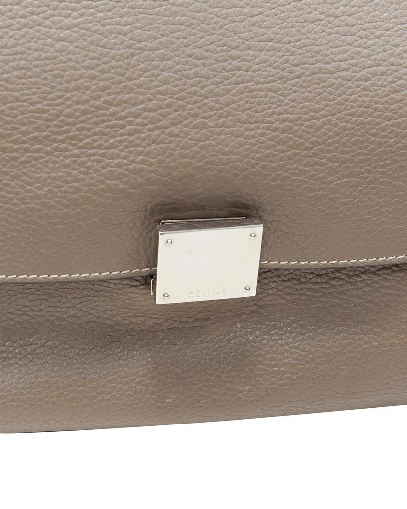 商品[二手商品] Celine|OLD CELINE Trapeze grey leather suede flap top handle flap satchel shoulder bag,价格¥8183,第2张图片详细描述