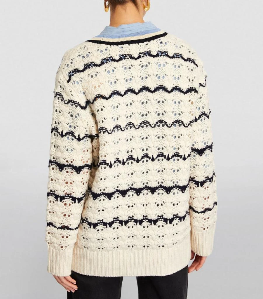 商品Sandro|Wool-Rich Striped Cardigan,价格¥1512,第4张图片详细描述