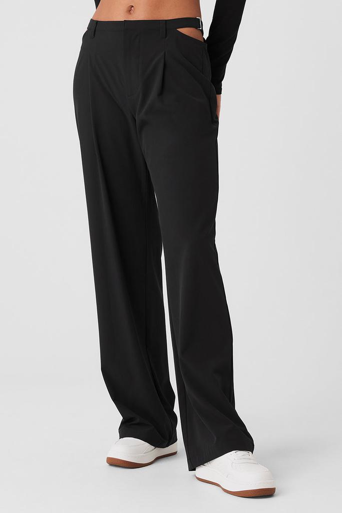 Alo Mid-Rise Showdown Trouser - Black - Leggings - Free Shipping