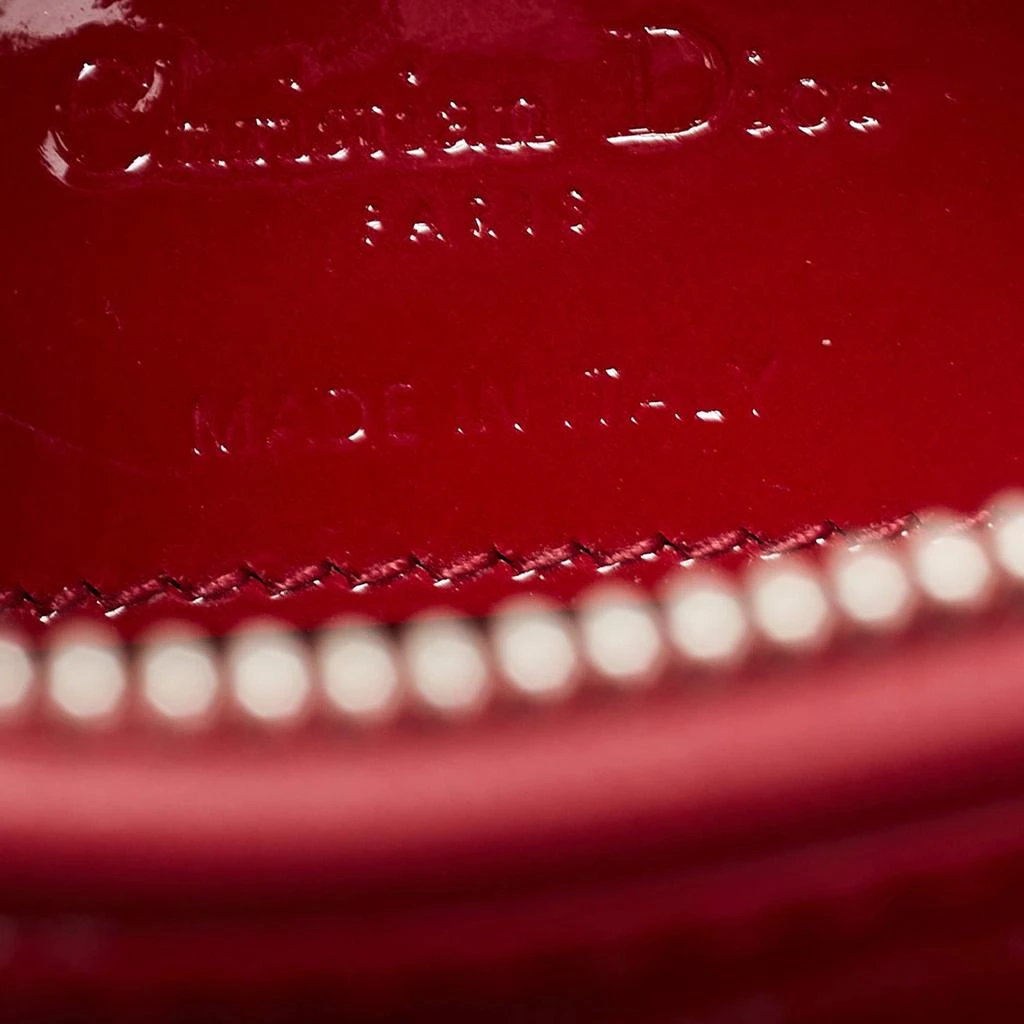 Dior Red Cannage Patent Leather Medium Lady Dior Tote  商品