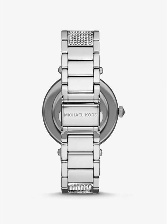 商品Michael Kors|Oversized Parker Pavé Silver-Tone Watch,价格¥1118,第3张图片详细描述