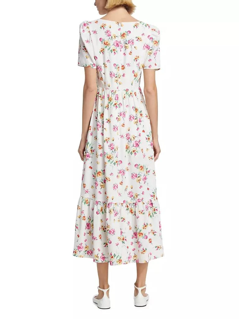 商品Wayf|Floral-Printed Cut-Out Midi-Dress,价格¥510,第5张图片详细描述