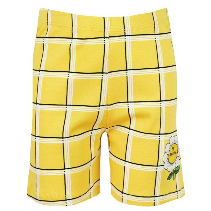 Yellow Check Biker Shorts商品第1张图片规格展示