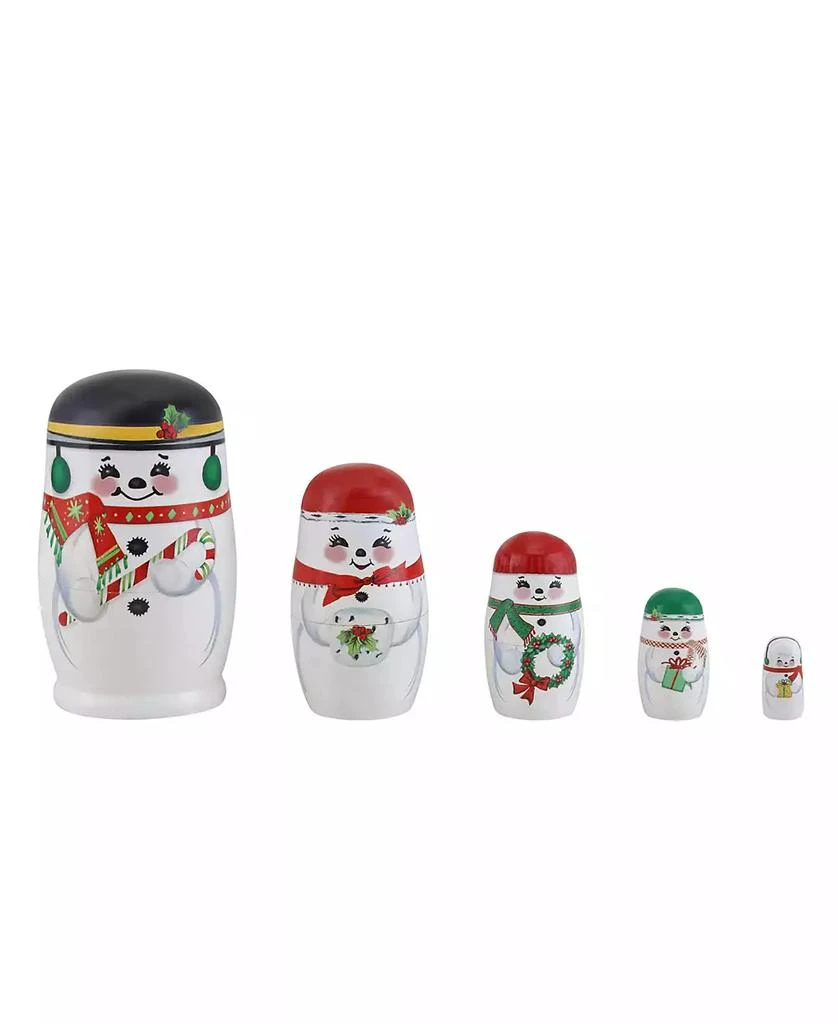 商品Mr. Christmas|Snowman Family Nesting Wood Figurines, Set of 5,价格¥258,第1张图片