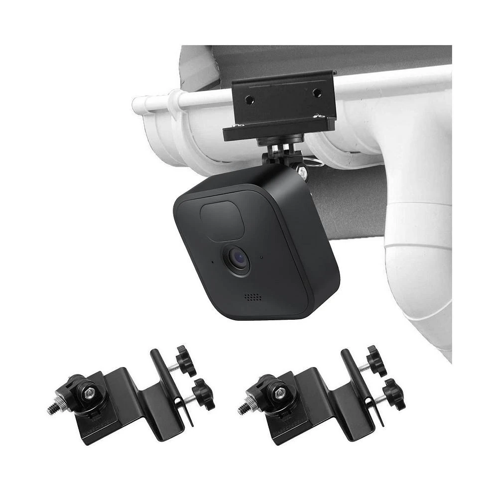 商品Wasserstein|Weatherproof Gutter Mount for Blink Outdoor and Blink XT2 Outdoor Camera with Universal Adapter (2 Pack, Black),价格¥210,第1张图片
