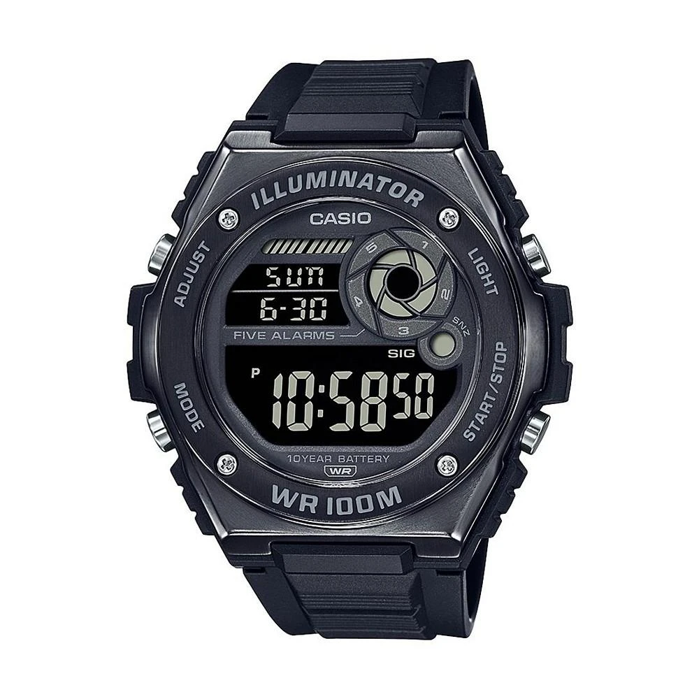商品Casio|Men's Digital Black Resin Watch 50.7mm, MWD100HB-1BV,价格¥563,第1张图片