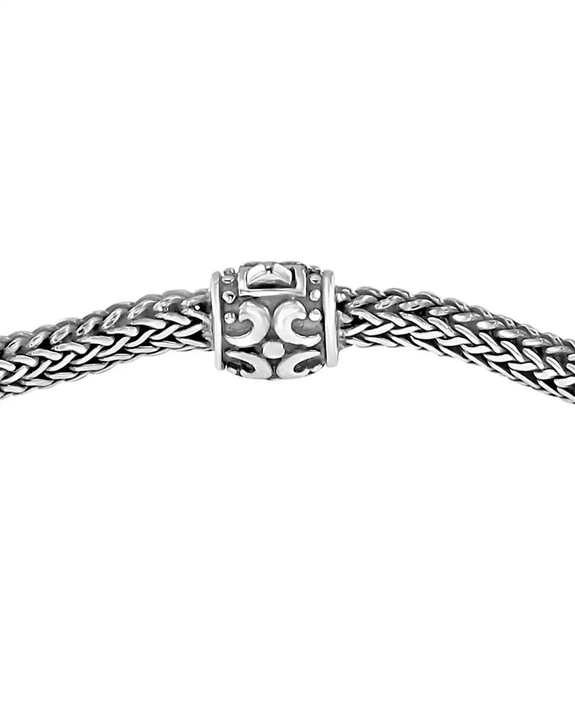 商品Effy|EFFY® Diamond Cluster Antique-Look Bracelet (1/10 ct. t.w.) in Sterling Silver & 18k Gold,价格¥3364,第3张图片详细描述