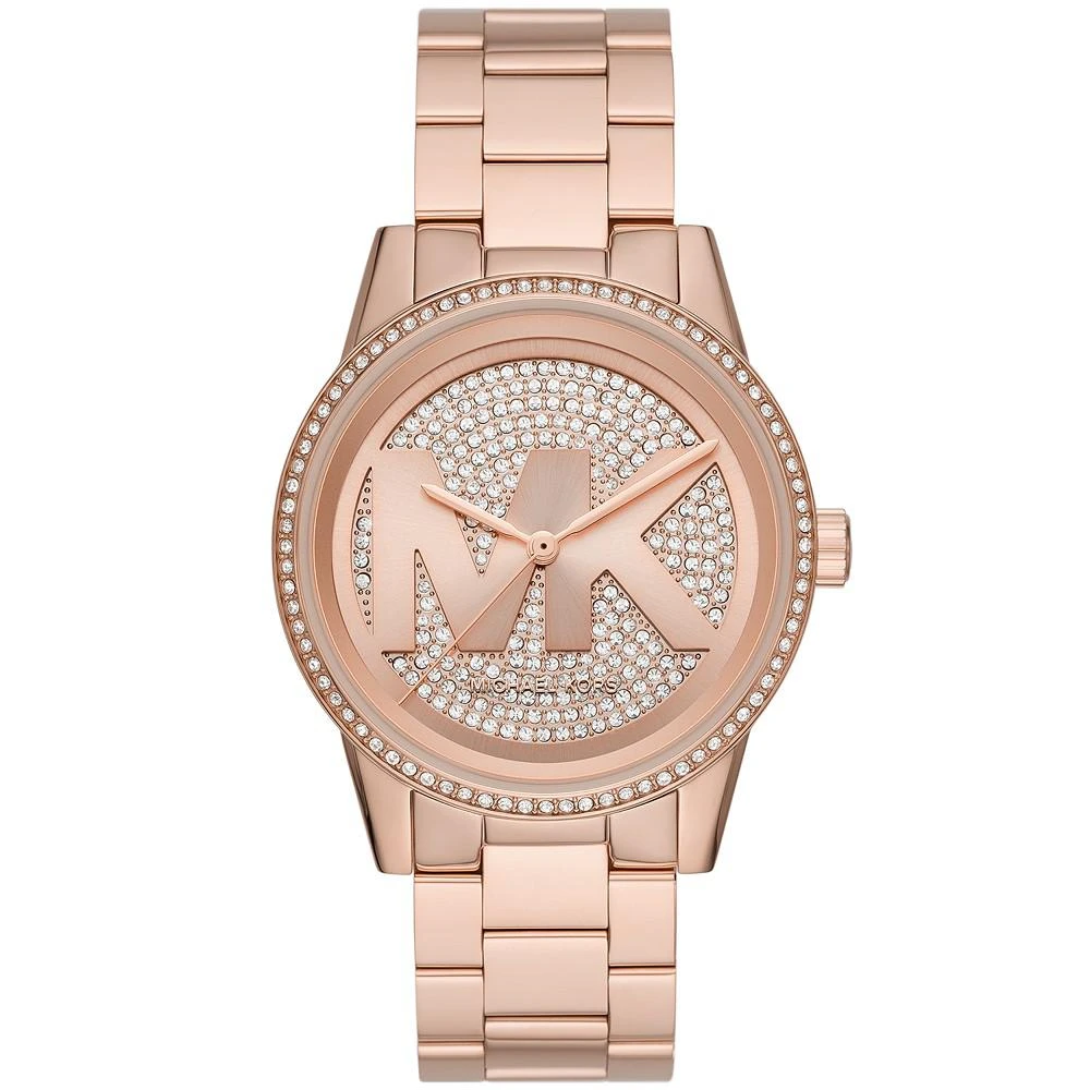 商品Michael Kors|Ritz Three-Hand Rose Gold-Tone Stainless Steel Watch,价格¥1543,第1张图片