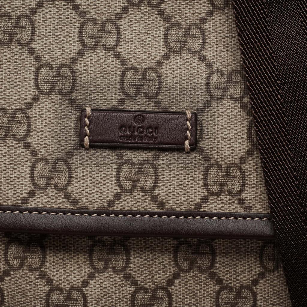 Gucci Beige/Brown GG Supreme Canvas Messenger Diaper Bag商品第5张图片规格展示