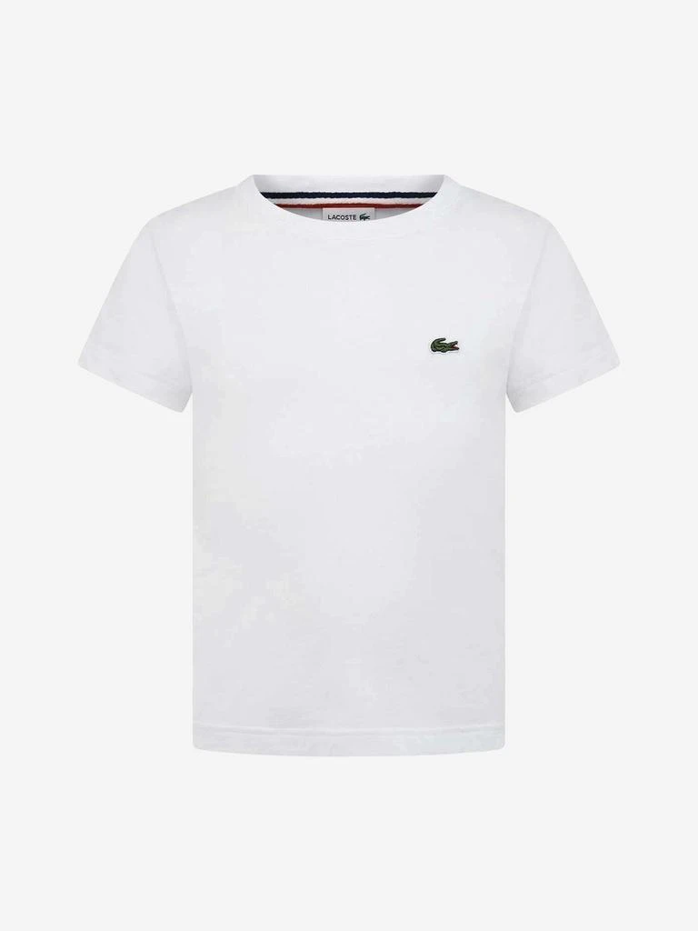 商品Lacoste|Lacoste Boys Logo T-Shirt in White,价格¥220,第1张图片