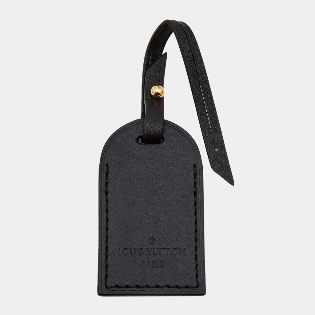 商品[二手商品] Louis Vuitton|Louis Vuitton Black Leather Luggage Name Tag,价格¥1124,第1张图片