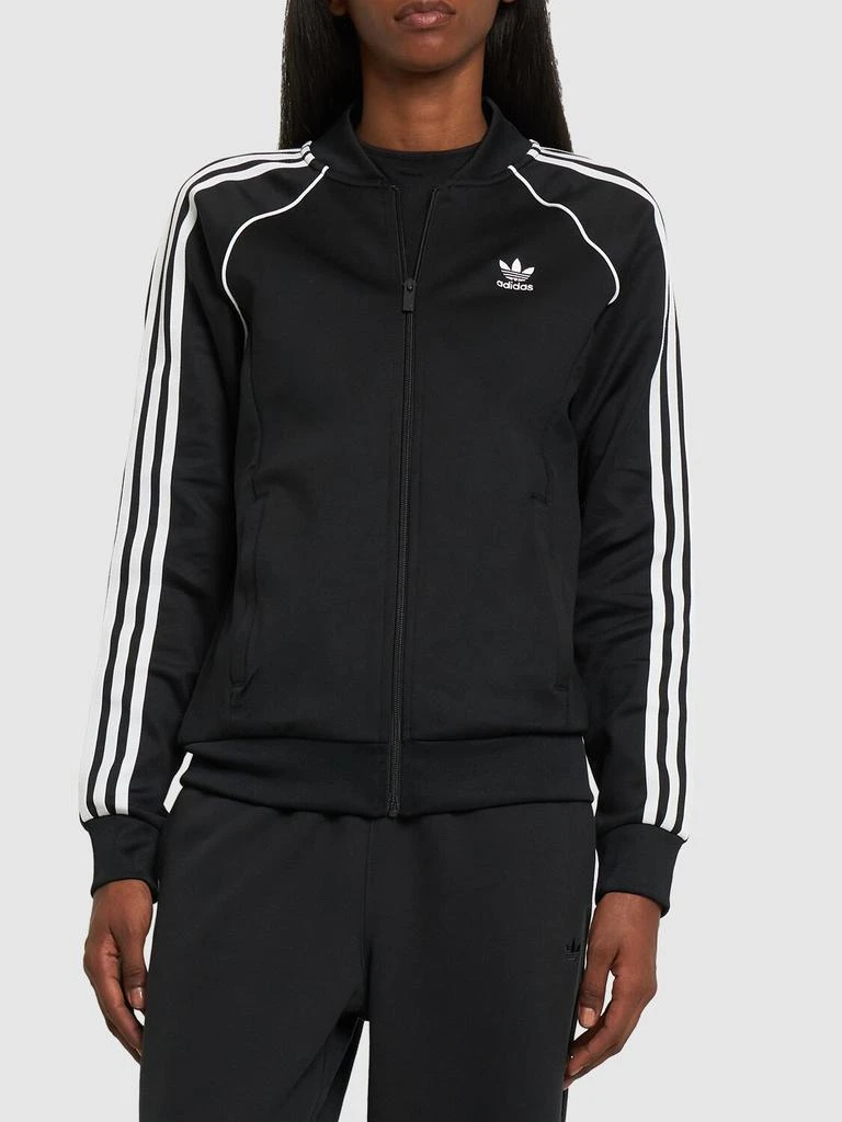 商品Adidas|3-stripes Cotton Blend Zip Track Top,价格¥398,第2张图片详细描述