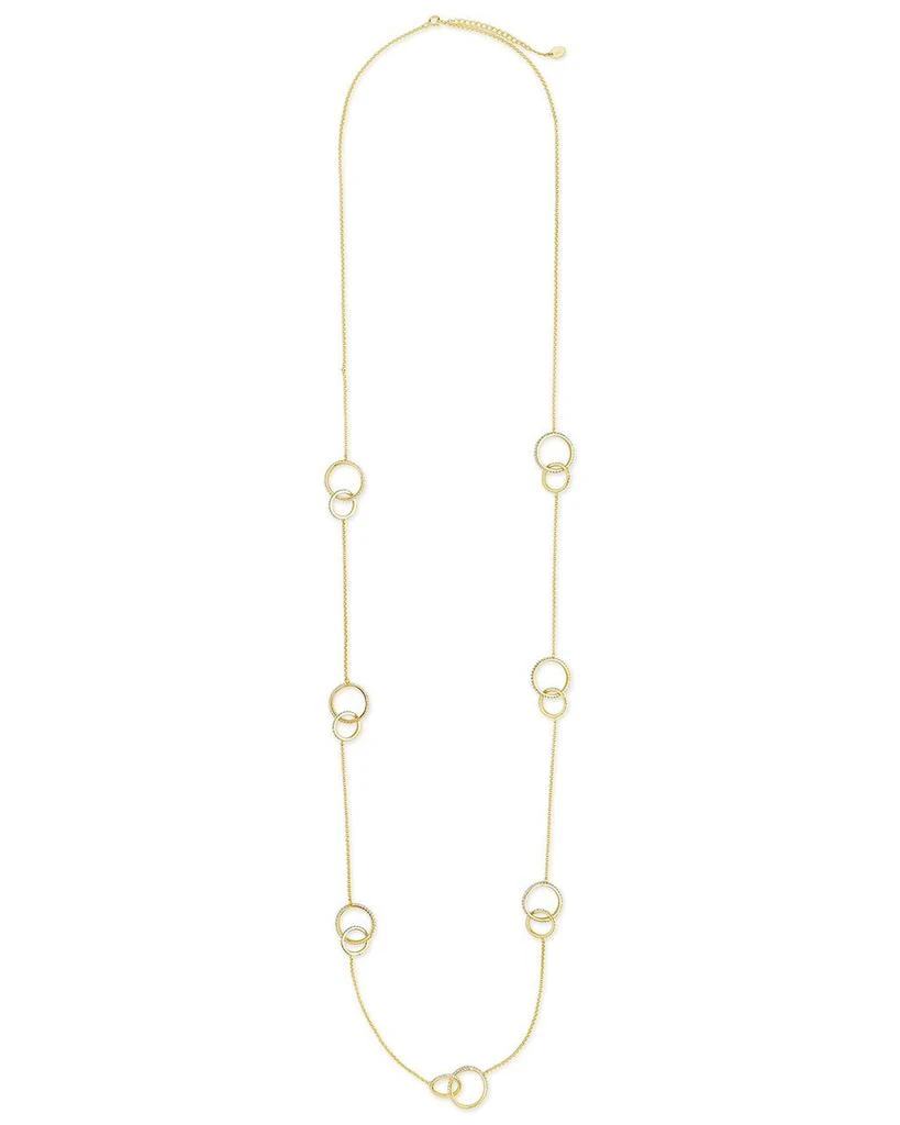 商品Sterling Forever|14K Gold Vermeil CZ Linked Circles Long Necklace,价格¥1029,第1张图片
