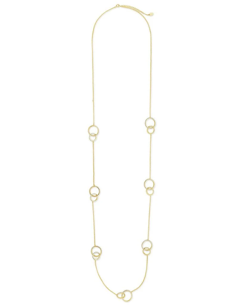 商品Sterling Forever|14K Gold Vermeil CZ Linked Circles Long Necklace,价格¥950,第1张图片