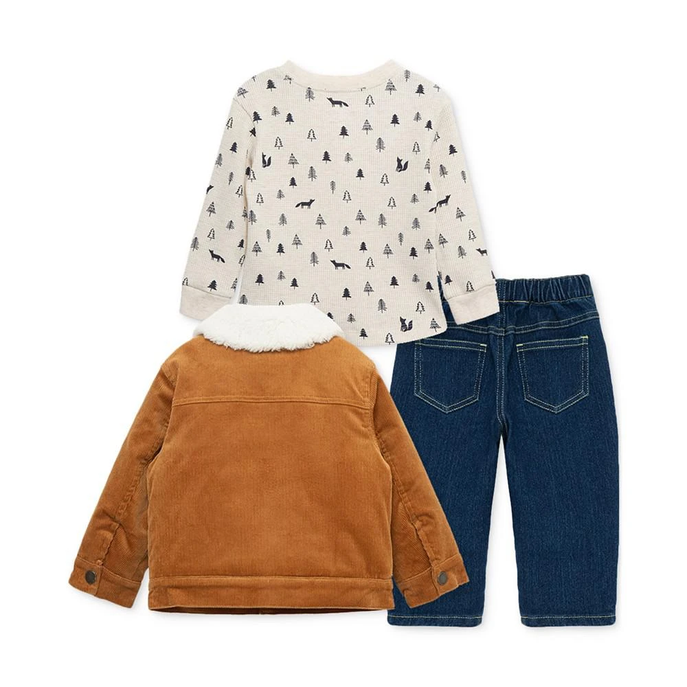 商品Little Me|Baby Boys Corduroy Jacket, Printed T Shirt & Jeans, 3 Piece Set,价格¥304,第2张图片详细描述