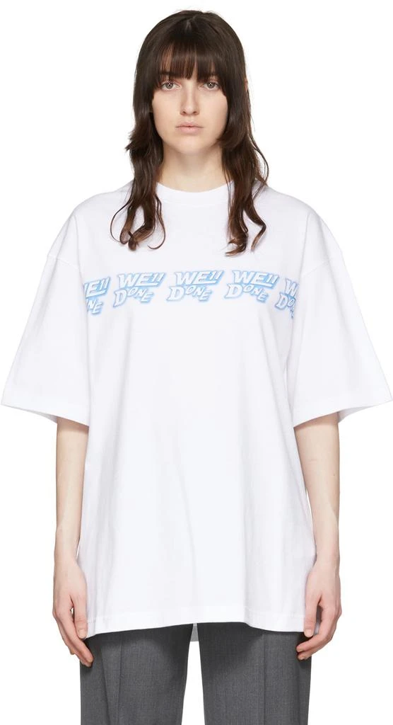 商品We11done|White Cotton T-Shirt,价格¥1221,第1张图片