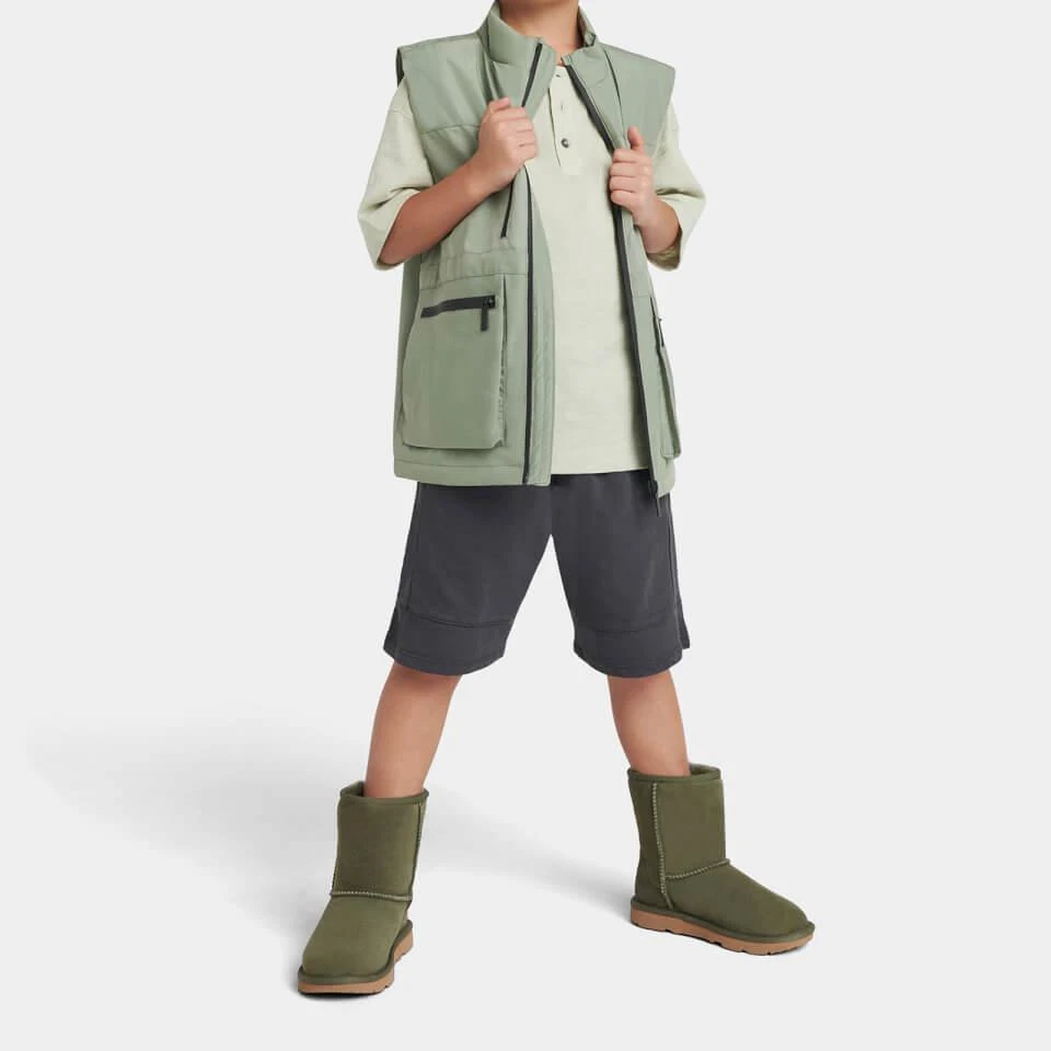 商品UGG|UGG KIDS’ CLASSIC II SUEDE AND WOOL-BLEND BOOTS,价格¥709,第2张图片详细描述