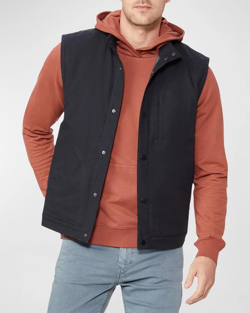 商品Paige|Men's Jerrick Solid Canvas Vest,价格¥1304,第1张图片