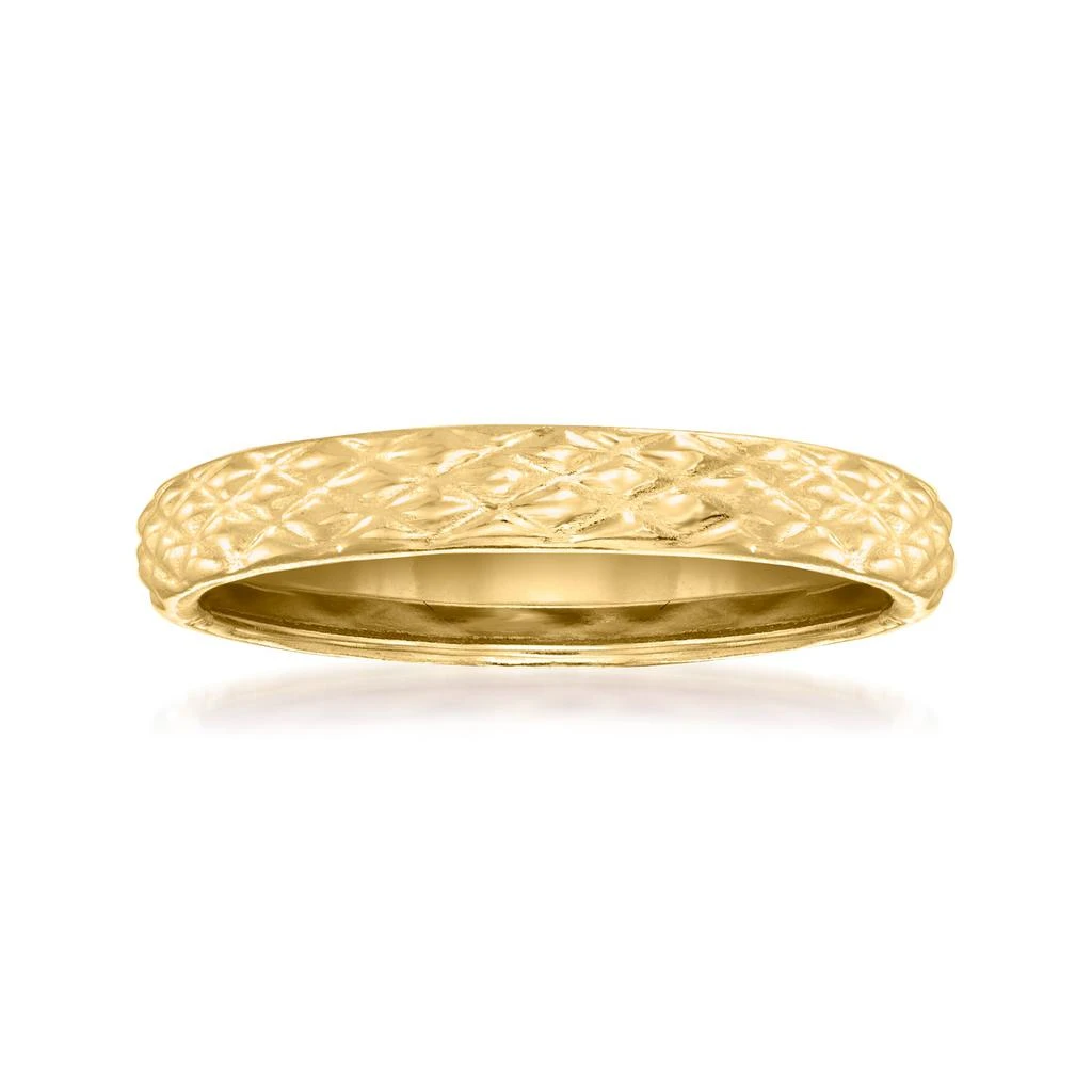 商品Ross-Simons|18kt Yellow Gold Quilted Textured Ring,价格¥1573,第1张图片