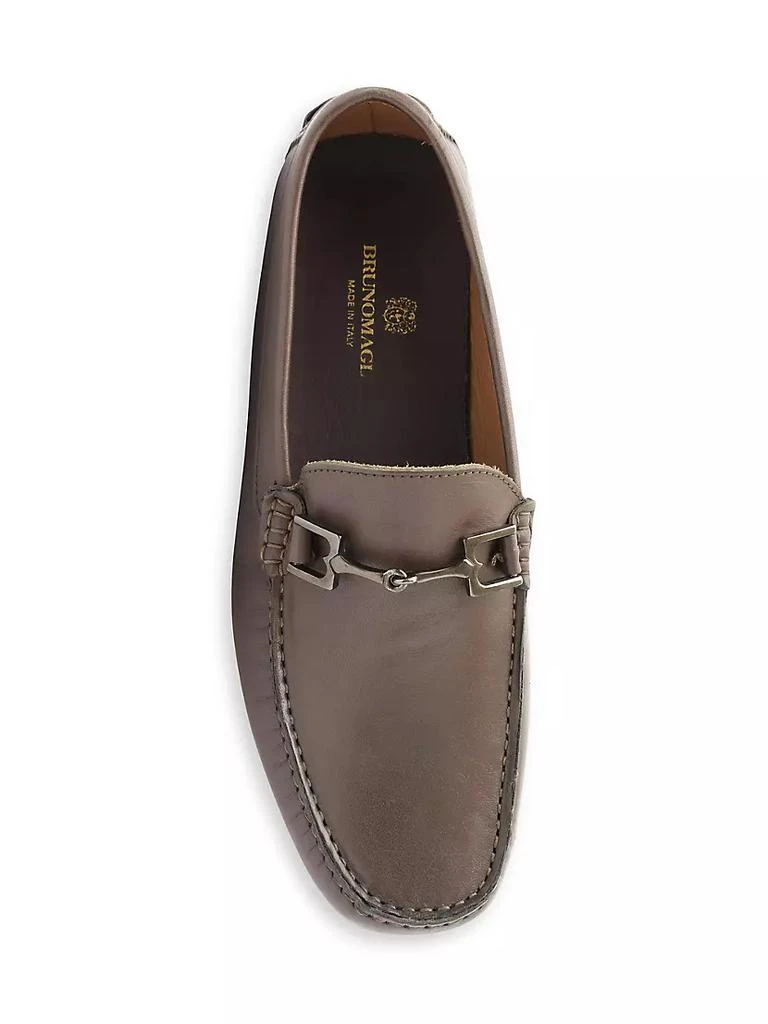 商品Bruno Magli|Xander Leather Horsebit Driver Loafers,价格¥1876,第5张图片详细描述