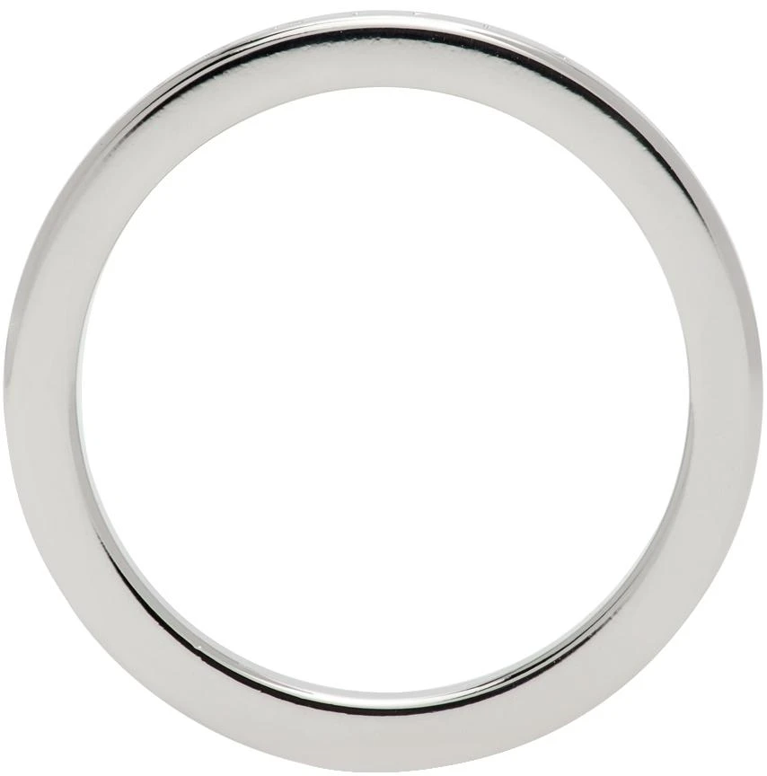 商品MAISON MARGIELA|Silver Logo 6 Slim Band Ring,价格¥692,第2张图片详细描述