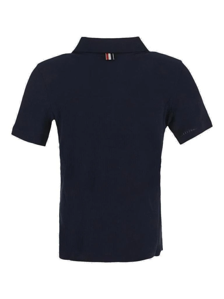 商品Thom Browne|Thom Browne RWB Stripe Detailed Polo Shirt,价格¥3534,第2张图片详细描述