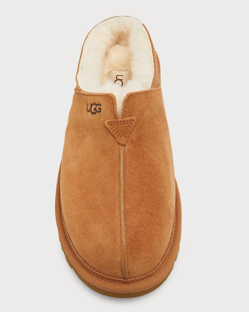 Men's Neuman Shearling-Lined Suede Slippers商品第6张图片规格展示