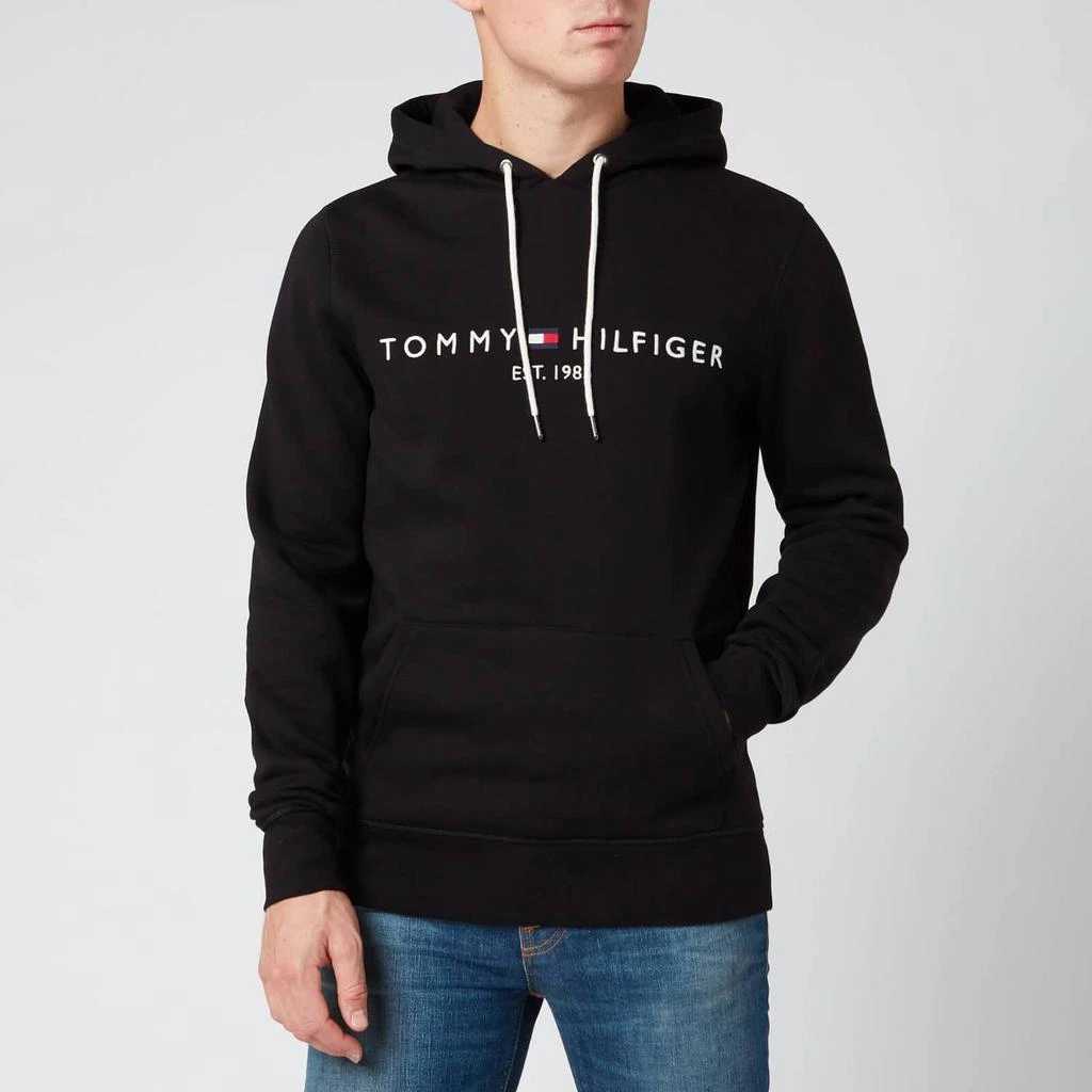 商品Tommy Hilfiger|Tommy Hilfiger Men's Tommy Logo Hoodie - Jet Black,价格¥631,第1张图片