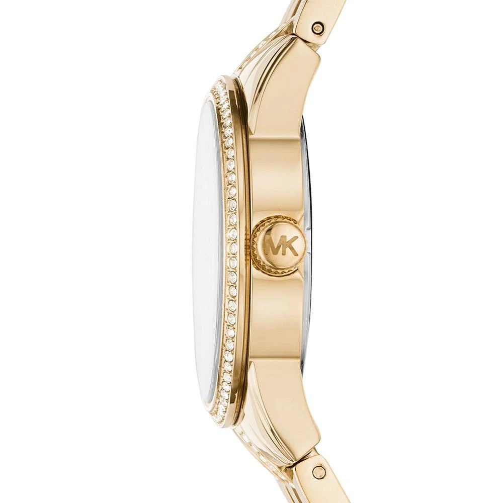 商品Michael Kors|Women's Mini Ritz Gold-Tone Stainless Steel Bracelet Watch 33mm, Created for Macy's,价格¥1415,第2张图片详细描述