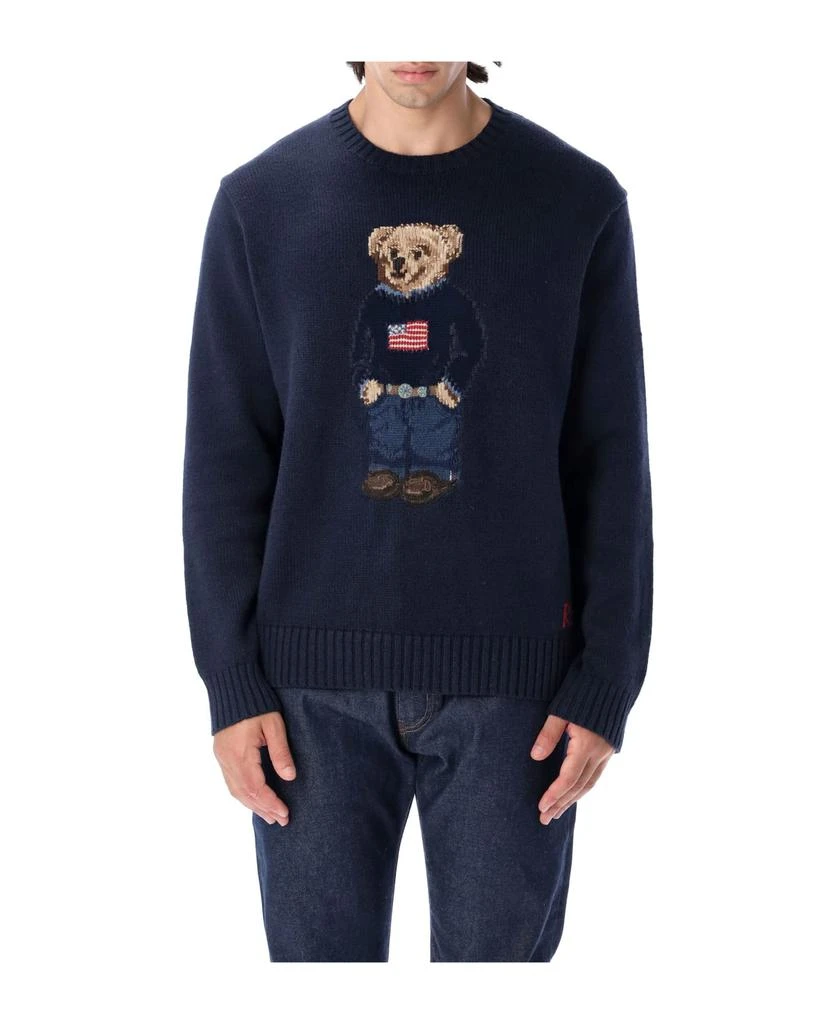 商品Ralph Lauren|Bear Intarsia Crewneck Sweater,价格¥3410,第1张图片
