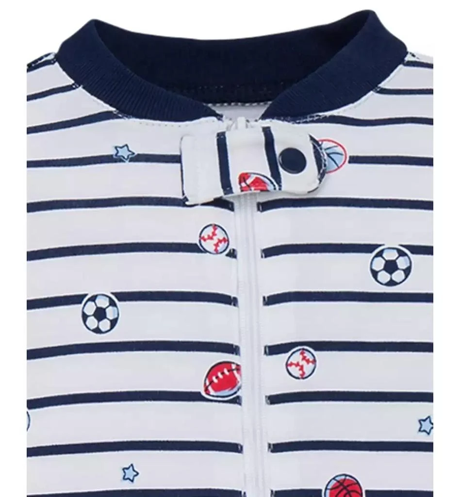 商品Little Me|Baby Boys Sports Footed Coverall and Hat, 2 Piece Set,价格¥97,第4张图片详细描述