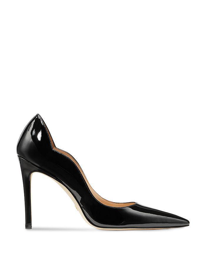 商品Stuart Weitzman|Women's Stuart Pointed Toe Scalloped Edge High Heel Pumps,价格¥3560,第2张图片详细描述