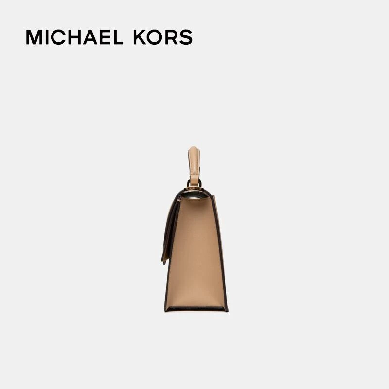 商品[国内直发] Michael Kors|MK 女包 迈克·科尔斯（MICHAEL KORS）卡其色 皮质手提单肩斜跨包 30H1LGRS2L CAMEL,价格¥1747,第4张图片详细描述