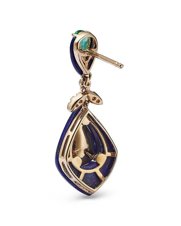 商品Bloomingdale's|Opal, Emerald, Lapis Lazuli & Diamond Drop Earrings in 14K Yellow Gold - Exclusive,价格¥11052,第4张图片详细描述