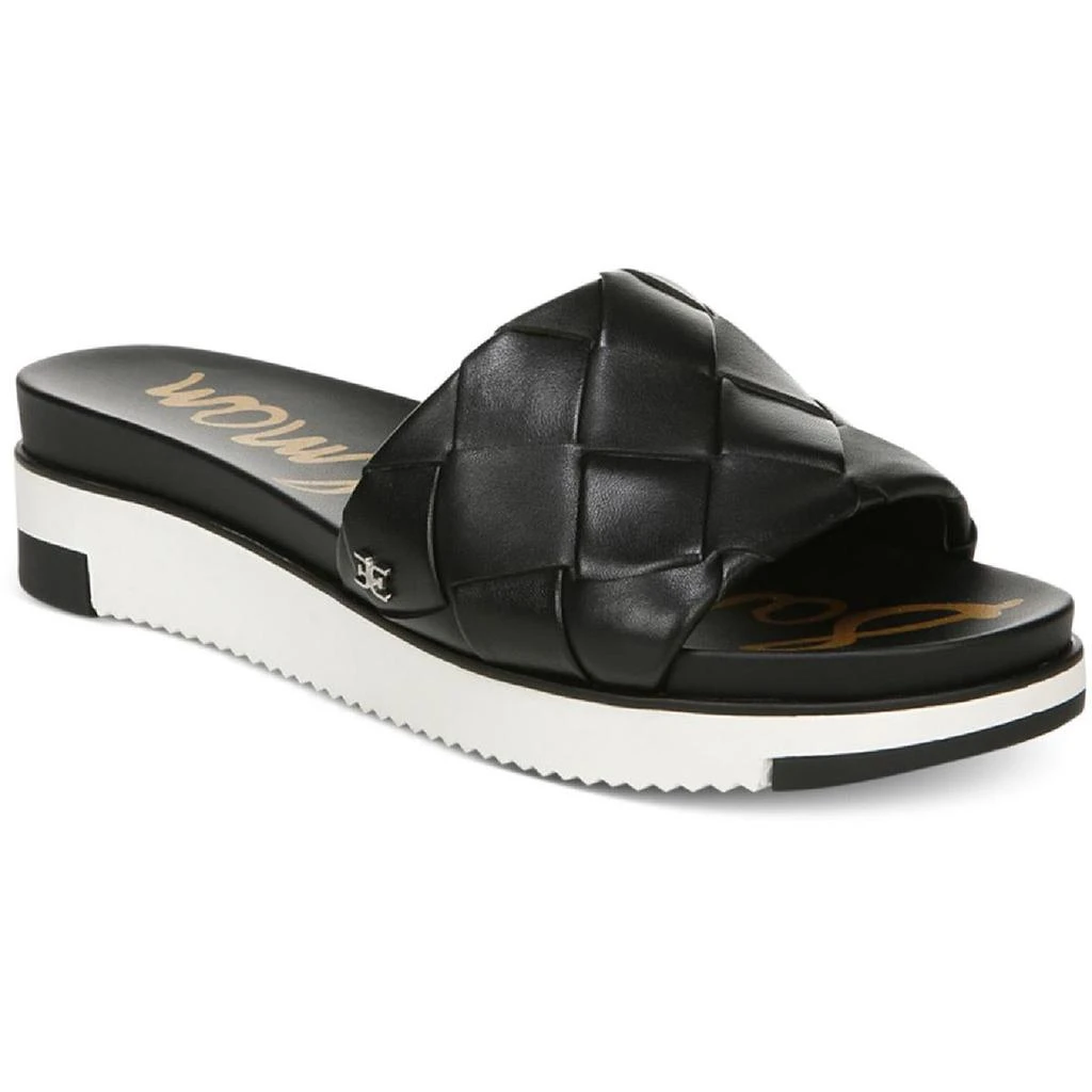 商品Sam Edelman|Sam Edelman Womens ADALEY Leather Flat Pool Slides,价格¥636,第3张图片详细描述