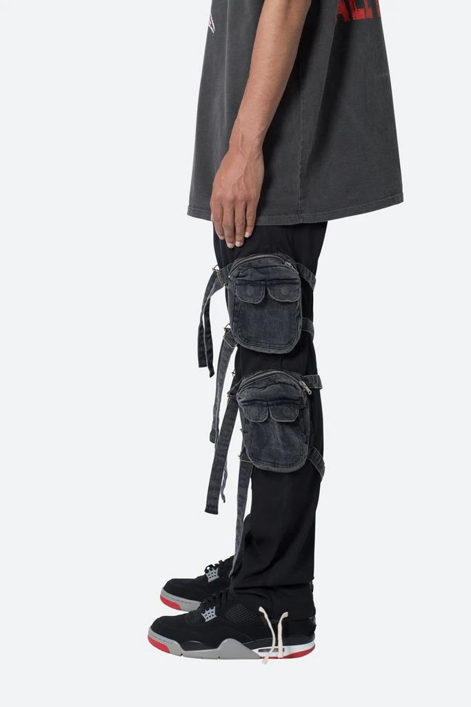 商品MNML|Twill Strapped Cargo Pants - Black,价格¥486,第3张图片详细描述