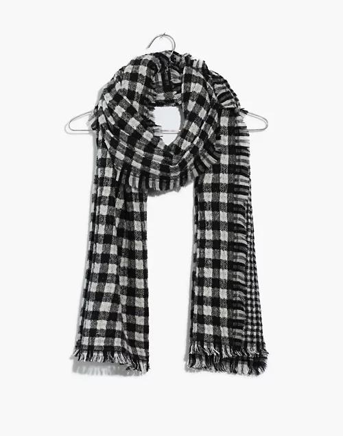 Double-Faced Plaid Scarf商品第1张图片规格展示