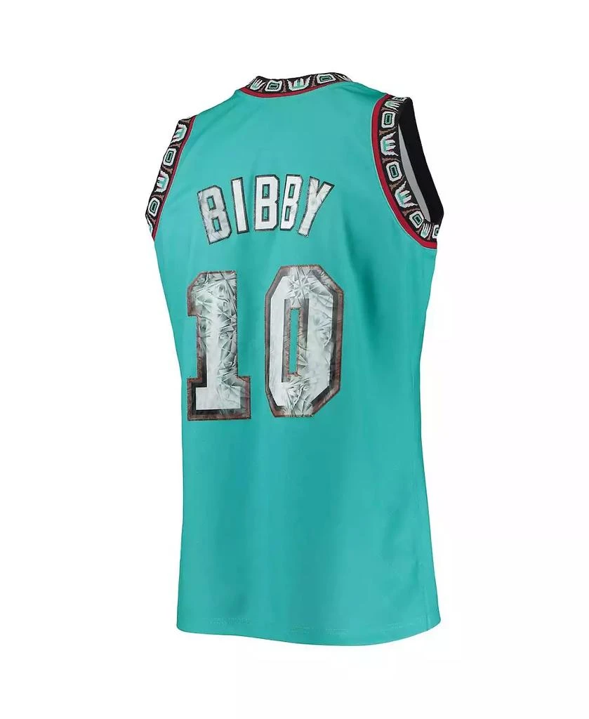 商品Mitchell & Ness|Men's Mike Bibby Turquoise Vancouver Grizzlies 1998-99 Hardwood Classics 75th Anniversary Diamond Swingman Jersey,价格¥1502,第4张图片详细描述