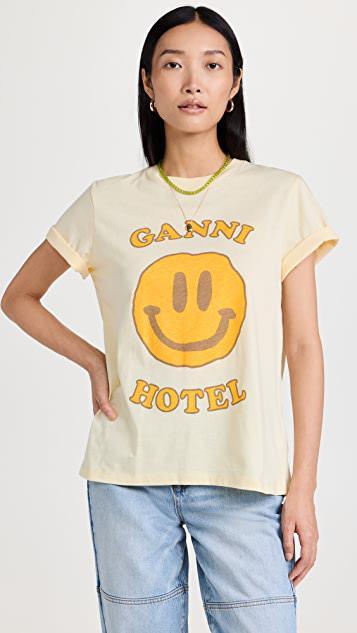 商品Ganni|轻质针织 T 恤,价格¥680,第1张图片