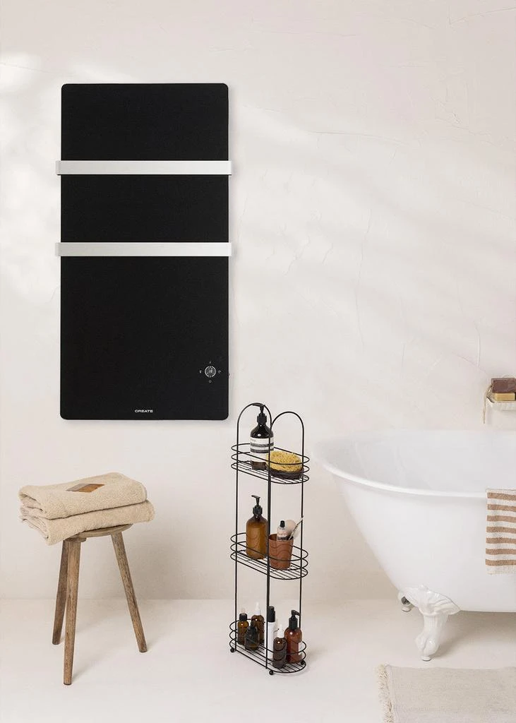 商品预计3周后发货 Create|Warm Towel Crystal 600W - Sèche-Serviettes Électrique En Verre Avec Wifi - Noir,价格¥1613,第1张图片
