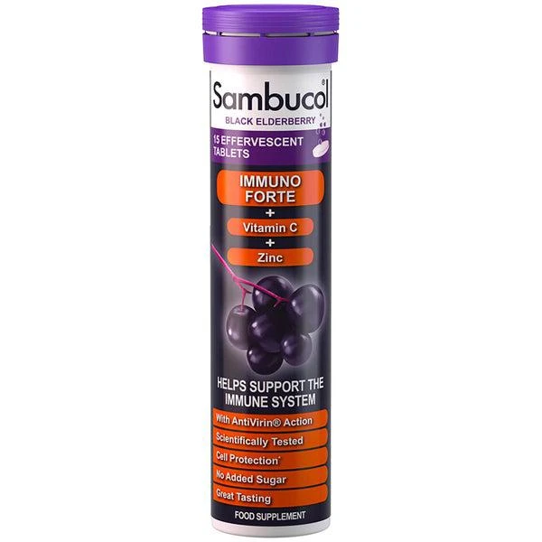 商品Sambucol|Sambucol Effervescent Immuno Forte (15 Tablets),价格¥112,第1张图片
