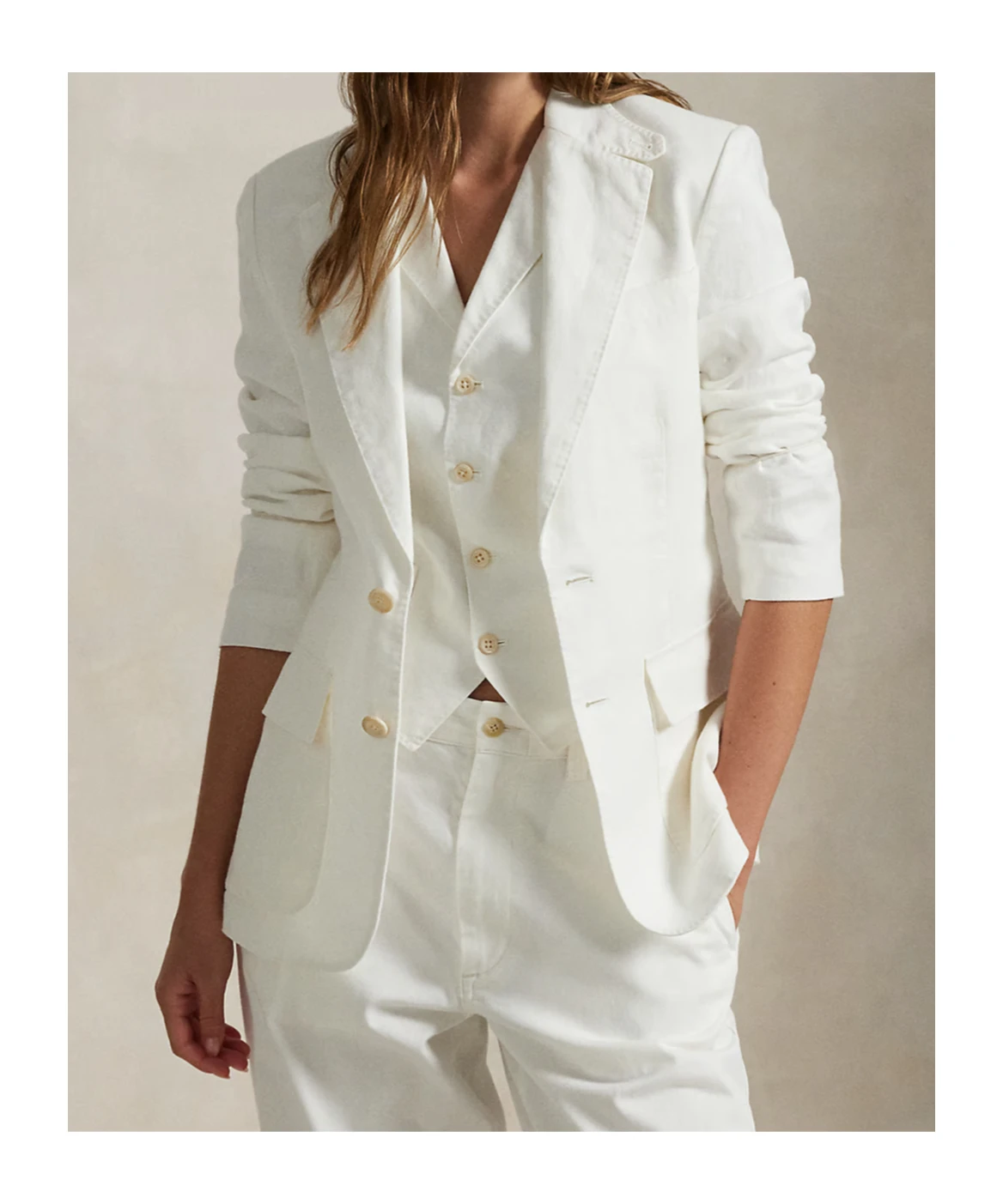 商品【商品预售7天】 Ralph Lauren|Ralph Lauren 女士西服 211965036001 白色,价格¥2744,第3张图片详细描述