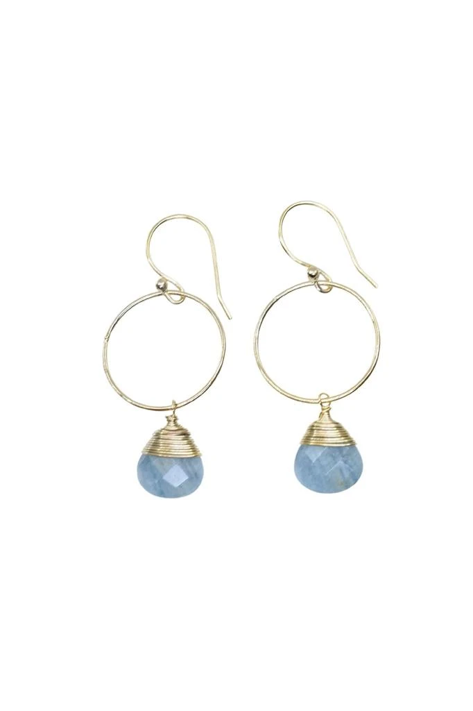 商品A Blonde and Her Bag|Yuliya Demi Fine Earring in Aquamarine,价格¥283,第1张图片